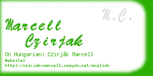 marcell czirjak business card